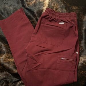 Figs Burgundy Pants
